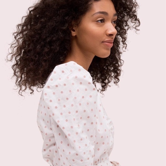 Kate Spade White and Pink Polka Dot Blouse - Picture 7 of 7